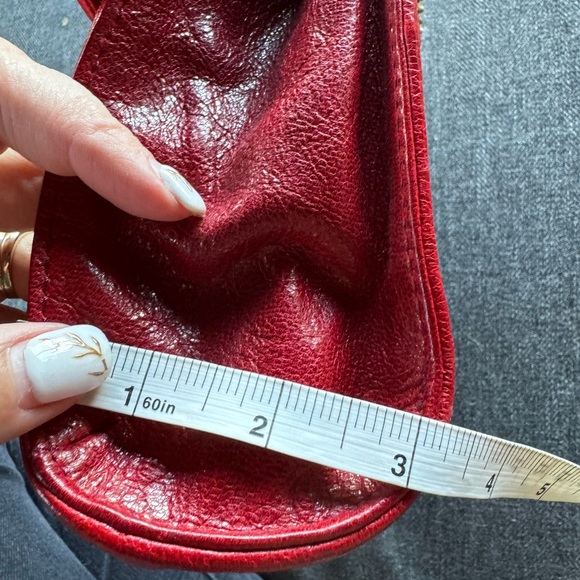 KC Chiefs colors - Red Studded Leather Purse with chain strap - Picture 5 of 7